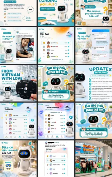 Lưới feed fanpage Robot Pika