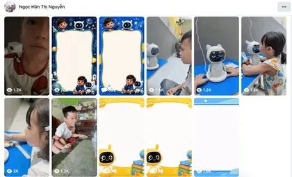 Trang Facebook Ngọc Hân Thị Nguyễn với loạt reels quay cùng Robot Pika