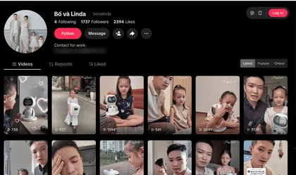 Kênh TikTok Bố và Linda với loạt video học cùng Robot Pika